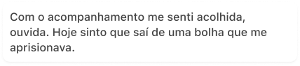Depoimento de cliente satisfeita